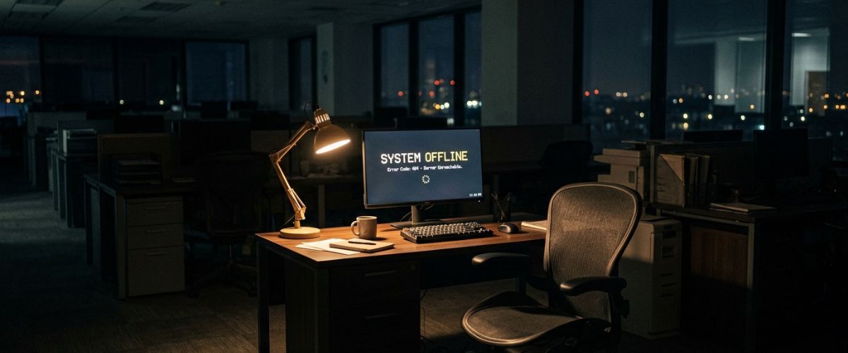 Empty Dark Office - Freelancer Abandonment